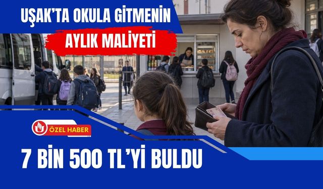 Uşak’ta Okula Gitmenin Aylık Maliyeti 7 Bin 500 TL’yi Buldu