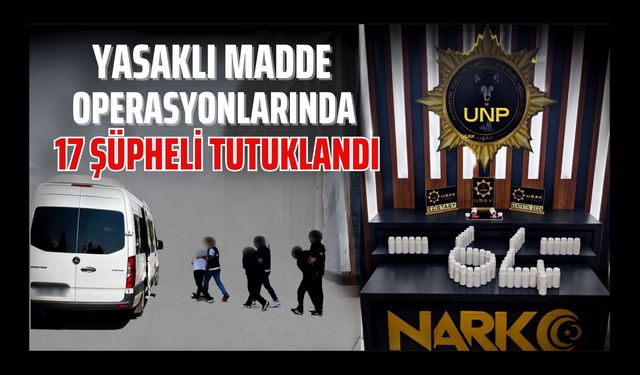 Uşak’ta Yasaklı Madde Operasyonlarında 17 Şüpheli Tutuklandı