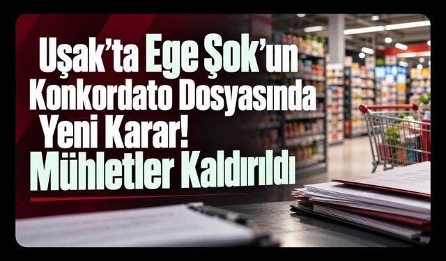 Uşak’ta Ege Şok’un Konkordato Dosyasında Yeni Karar! Mühletler Kaldırıldı