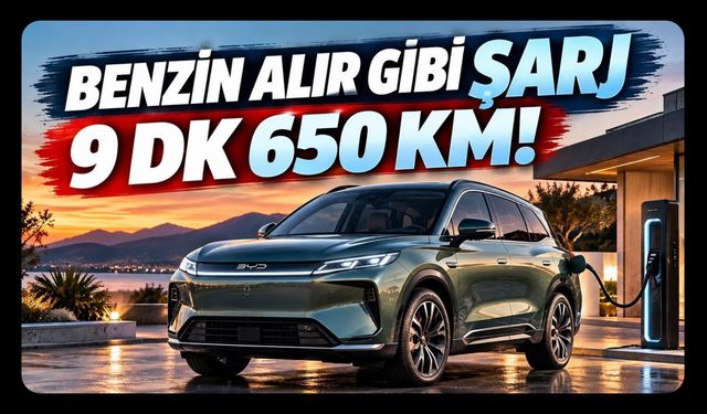 Benzin Alır Gibi Şarj! BYD ATTO 8, 9 Dakikada Yüzde 97 Doluluğa Ulaşıyor