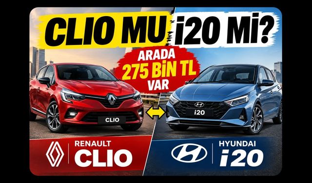 Clio mu i20 mi? İki Sıfır Otomobil Arasında 275 Bin TL Fark Var