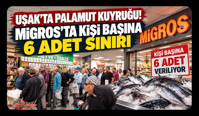 Uşak'ta Palamut Kuyruğu! Migros'ta Kişi Başına 6 Adet Sınırı