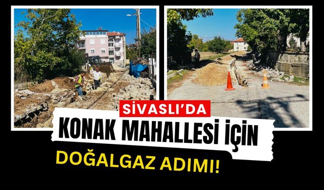 Sivaslı’da Konak Mahallesi İçin Doğalgaz Adımı! Hat Döşeme Çalışmaları Başladı