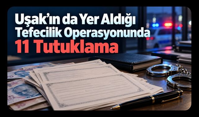 Uşak’ın da Yer Aldığı Tefecilik Operasyonunda 11 Tutuklama