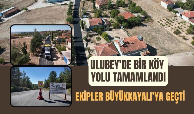 Ulubey’de Bir Köy Yolu Tamamlandı, Ekipler Büyükkayalı’ya Geçti