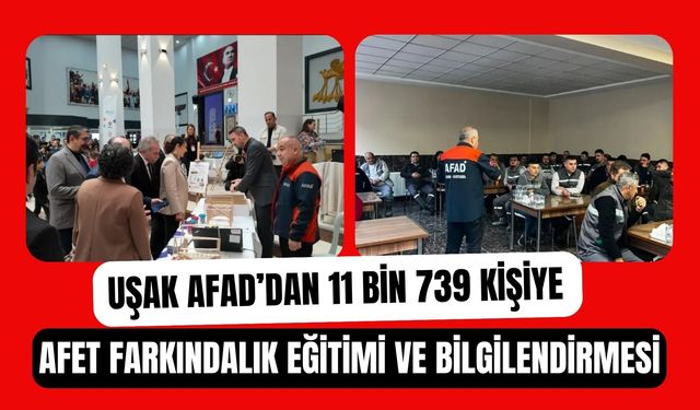 Uşak AFAD’dan 11 Bin 739 Kişiye Afet Farkındalık Eğitimi ve Bilgilendirmesi