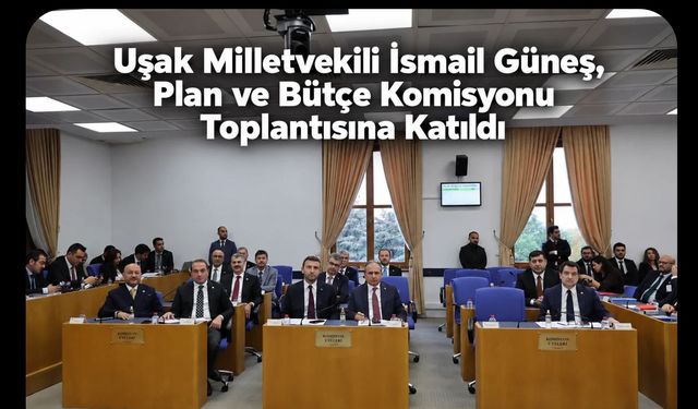 Uşak Milletvekili İsmail Güneş, Plan ve Bütçe Komisyonu Toplantısına Katıldı