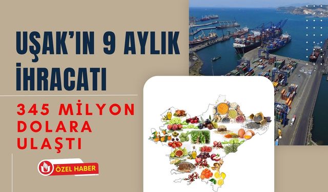 Uşak’ın 9 Aylık İhracatı 345 Milyon Dolara Ulaştı