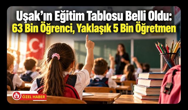 Uşak’ın Eğitim Tablosu Belli Oldu, 63 Bin Öğrenci, Yaklaşık 5 Bin Öğretmen