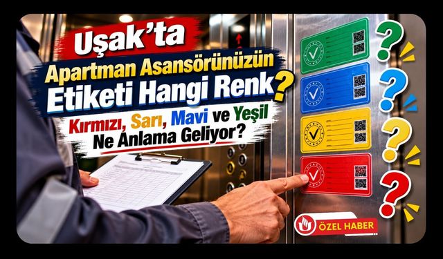 Uşak’ta Apartman Asansörünüzün Etiketi Hangi Renk? Kırmızı, Sarı, Mavi ve Yeşil Ne Anlama Geliyor?