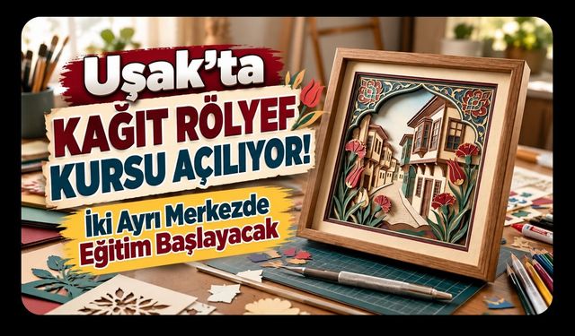 Uşak’ta Kağıt Rölyef Kursu Açılıyor! İki Ayrı Merkezde Eğitim Başlayacak