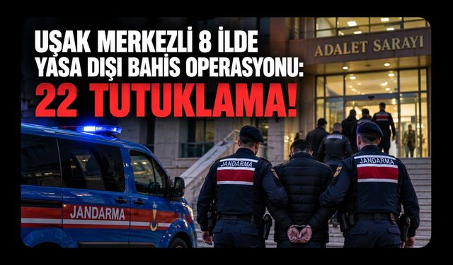 Uşak Merkezli 8 İlde Yasa Dışı Bahis Operasyonu: 22 Tutuklama!