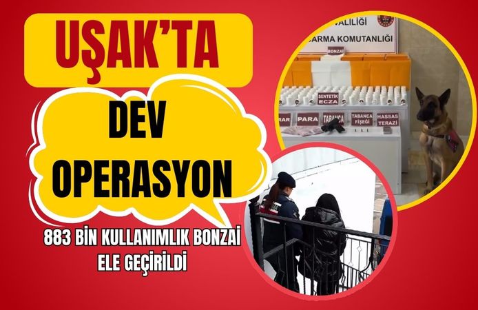 Uşak’ta Dev Operasyon, 883 Bin Kullanımlık Bonzai