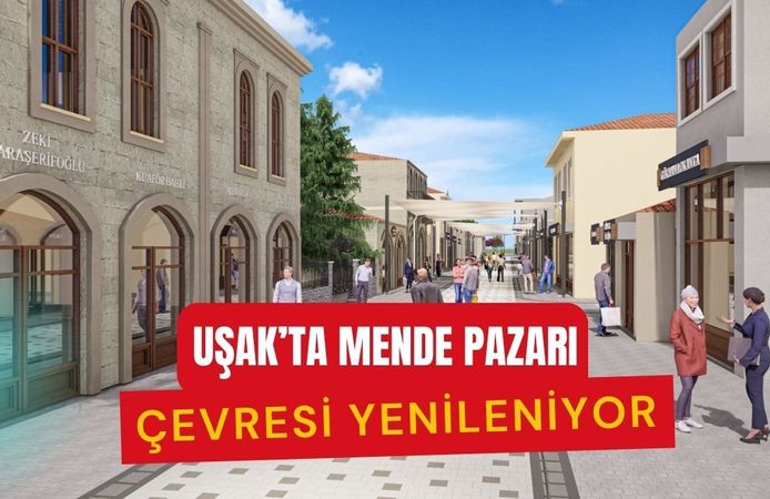 Uşak’ta Mende Pazarı Çevresi Yenileniyor