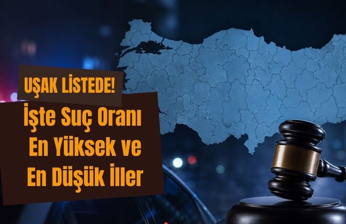 Uşak Listede! TÜİK Verileri Açıklandı: İşte Suç Oranı En Yüksek ve En Düşük İller
