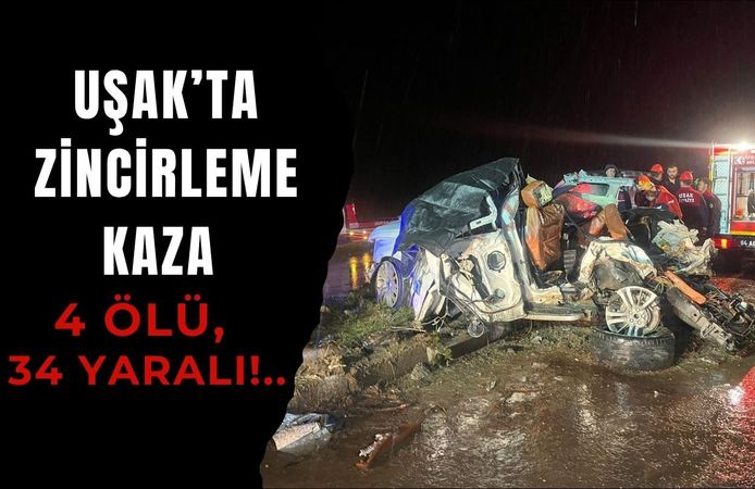 Uşak’ta Feci Zincirleme Kaza: Aynı Aileden 4 Kişi Hayatını Kaybetti