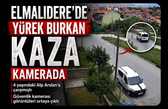 Elmalıdere’de Yürek Burkan Kaza Kamerada