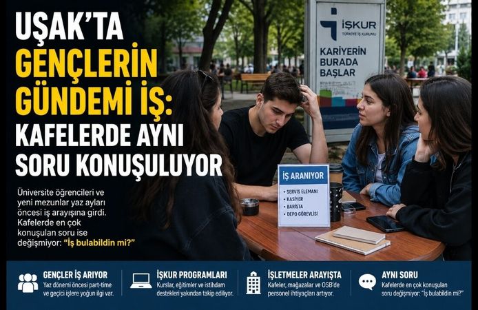 Uşak’ta Gençlerin Gündemi İş, Kafelerde Aynı Soru Konuşuluyor