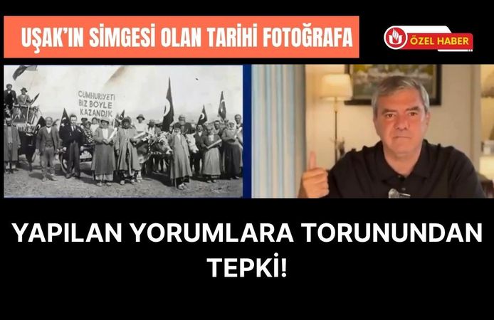 Uşak’ın Simgesi Olan Tarihi Fotoğraf Üzerinden Yapılan Yorumlara Torunundan Tepki!!