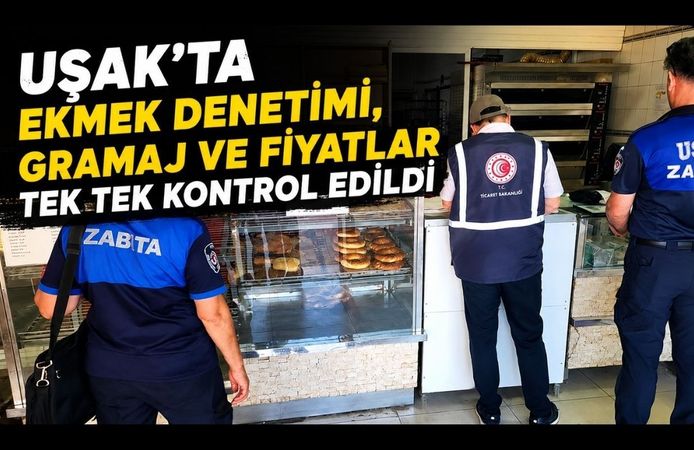 Uşak'ta Ekmek Denetimi, Gramaj ve Fiyatlar Kontrol Edildi