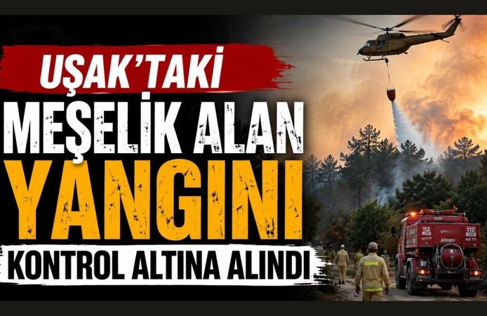 Uşak'taki Meşelik Alan Yangını Kontrol Altına Alındı