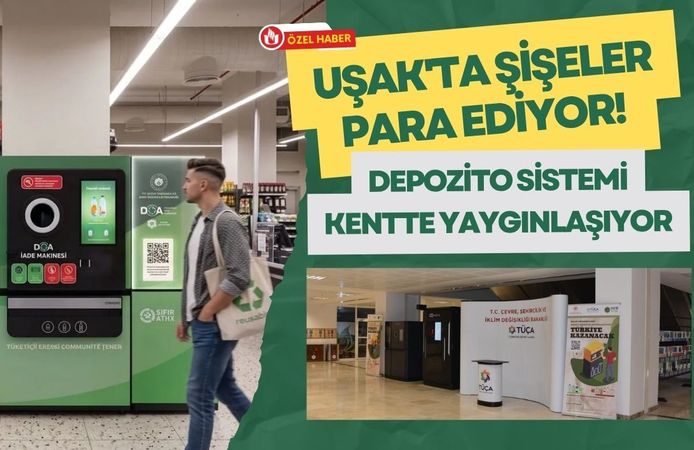 Uşak'ta Şişeler Para Ediyor! Depozito Sistemi Kentte Yaygınlaşıyor
