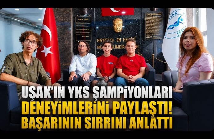 Uşak'ın YKS Şampiyonları Deneyimlerini Paylaştı! Başarının Sırrını Anlattı