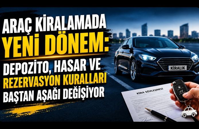 Araç Kiralamada Yeni Dönem: Depozito, Hasar ve Rezervasyon Kuralları Baştan Aşağı Değişiyor