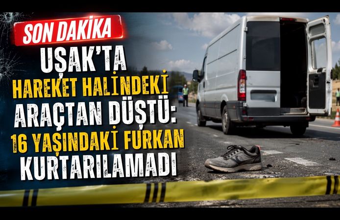 Uşak’ta Hareket Halindeki Araçtan Düştü: 16 Yaşındaki Furkan Kurtarılamadı