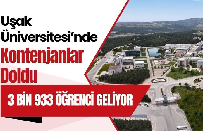 Uşak Üniversitesi’nde Kontenjanlar Doldu, 3 Bin 933 Öğrenci Geliyor