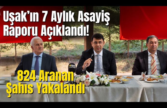 Uşak’ın 7 Aylık Asayiş Raporu Açıklandı! 824 Aranan Şahıs Yakalandı