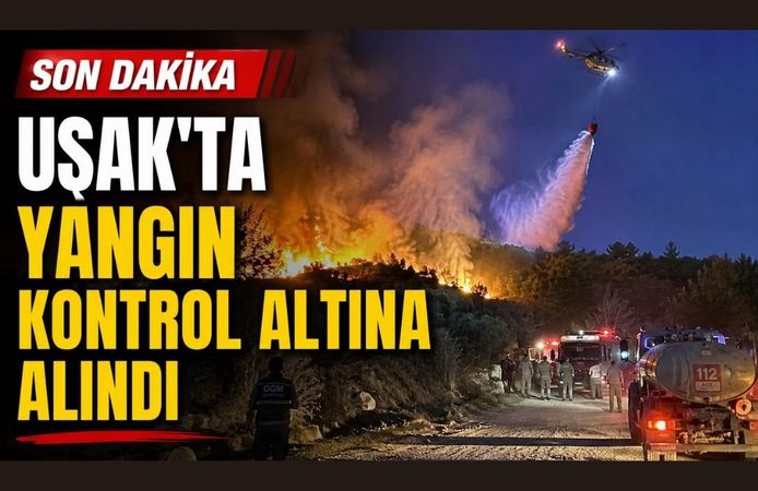 Uşak’ta Gece Boyu Süren Yangın Kontrol Altına Alındı