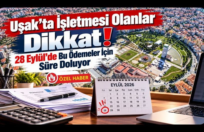 Uşak’ta İşletmesi Olanlar Dikkat! 28 Eylül’de Bu Ödemeler İçin Süre Doluyor