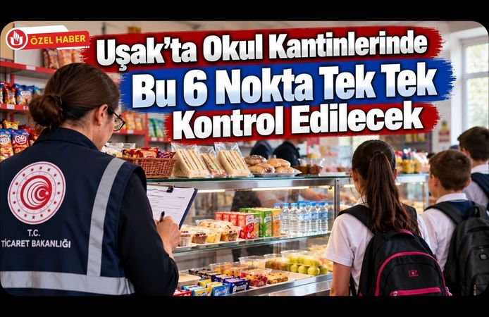Uşak’ta Okul Kantinlerinde Bu 6 Nokta Tek Tek Kontrol Edilecek