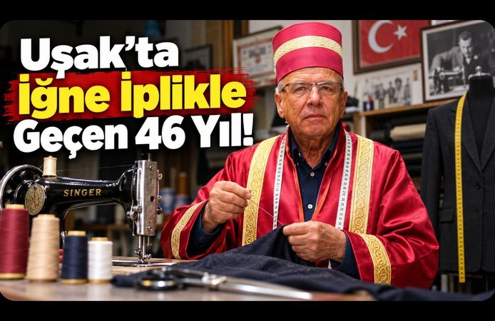 Uşak’ta İğne İplikle Geçen 46 Yıl!