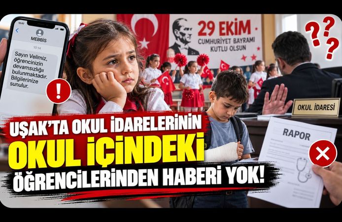 Uşak'ta Okul İdarelerinin Okul İçindeki Öğrencilerinden Haberi Yok!