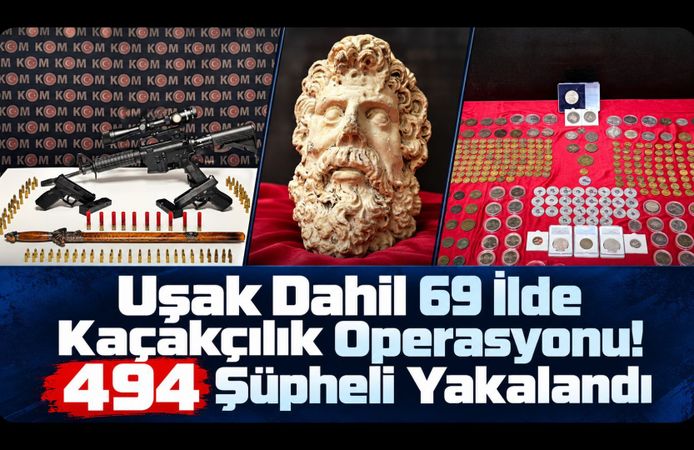 Uşak Dahil 69 İlde Kaçakçılık Operasyonu! 494 Şüpheli Yakalandı