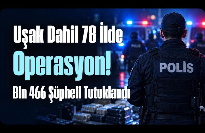 Uşak Dahil 78 İlde Yasaklı Madde Operasyonu! Bin 466 Şüpheli Tutuklandı
