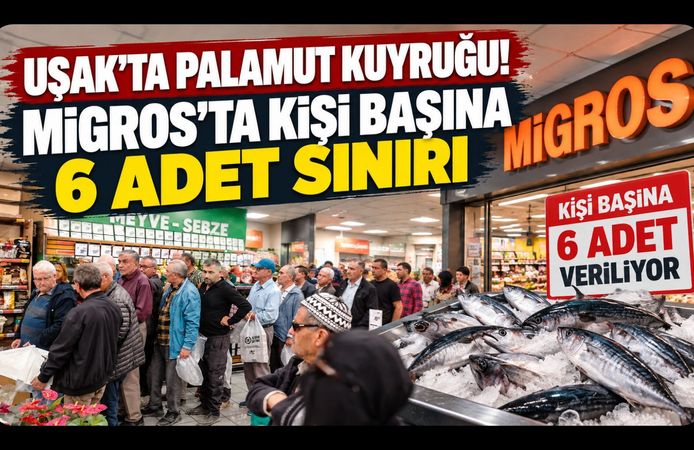 Uşak'ta Palamut Kuyruğu! Migros'ta Kişi Başına 6 Adet Sınırı