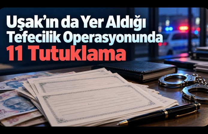 Uşak’ın da Yer Aldığı Tefecilik Operasyonunda 11 Tutuklama