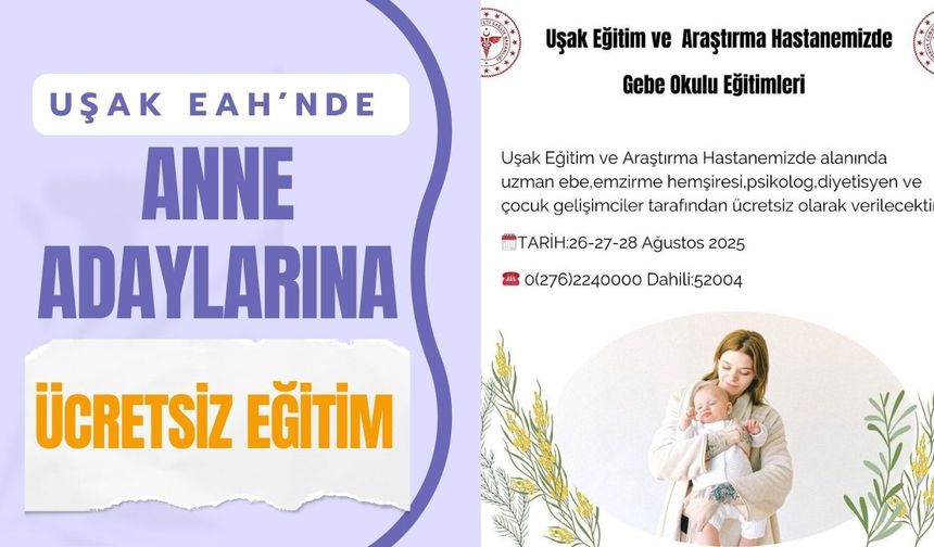 Uşak EAH’nde Anne Adaylarına Ücretsiz Eğitim
