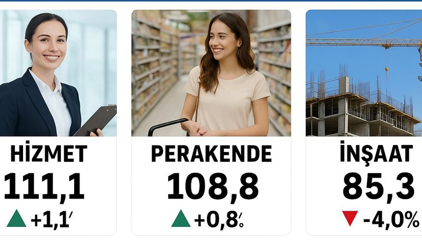 Hizmet ve Perakende Güveni Artarken İnşaatta Düşüş