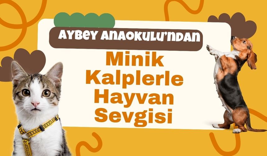 Aybey Anaokulu’ndan Minik Kalplerle Hayvan Sevgisi