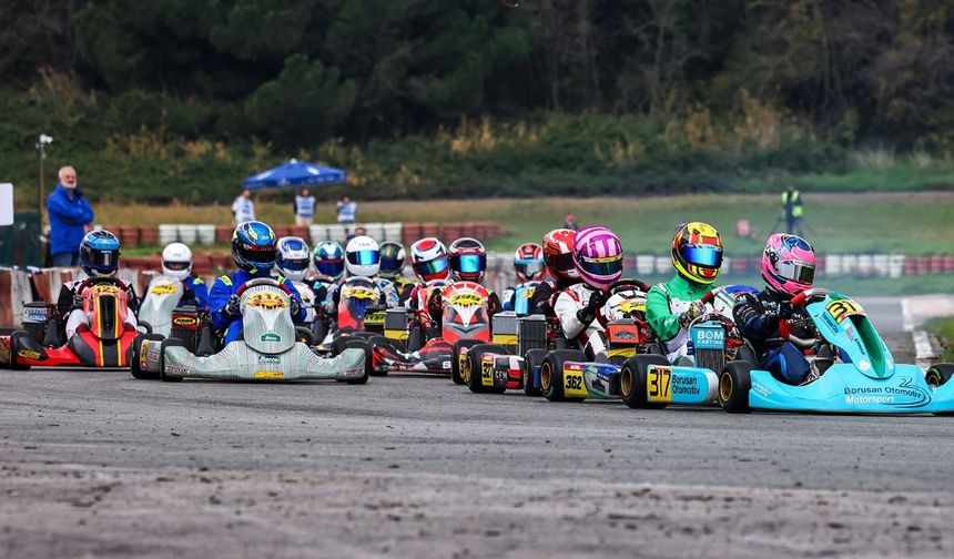 Körfezde NİMOSK Karting Yarışı Nefes Kesti