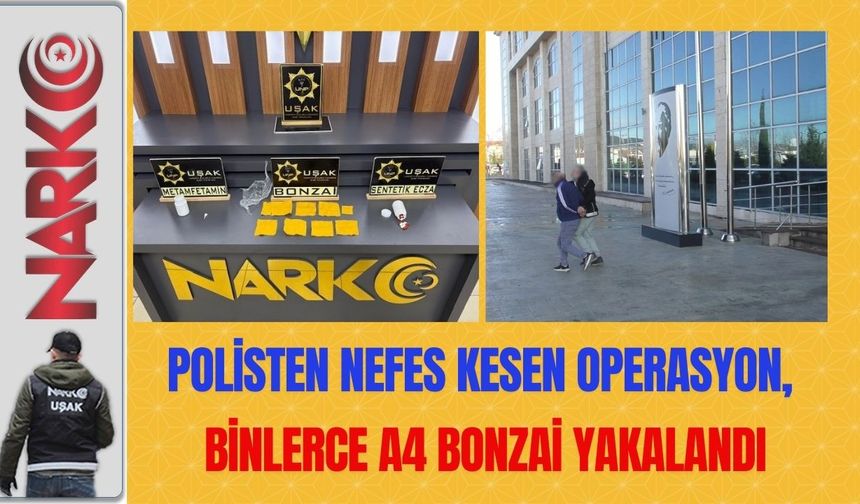 Polisten Nefes Kesen Operasyon, Binlerce A4 Bonzai Yakalandı