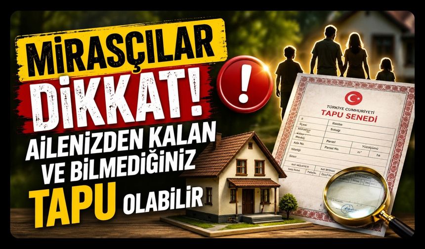 Mirasçılar Dikkat! Ailenizden Kalan ve Bilmediğiniz Tapu Olabilir: e-Devlet’ten Kontrol Edilebiliyor