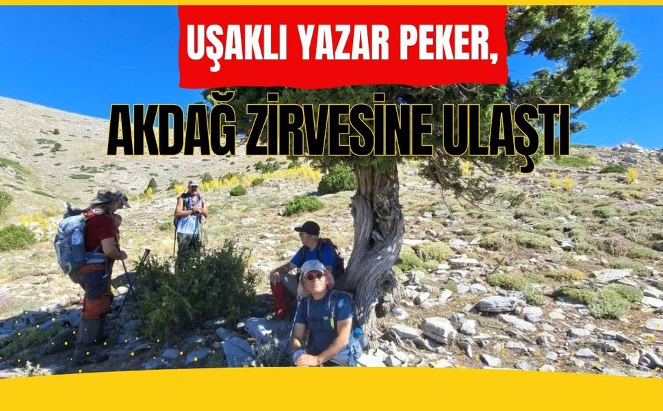 Uşaklı Yazar Peker, Akdağ Zirvesine Ulaştı