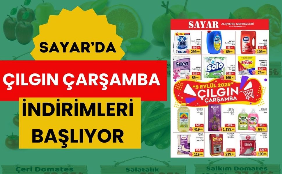 SAYAR’da Çılgın Çarşamba İndirimleri Başladı