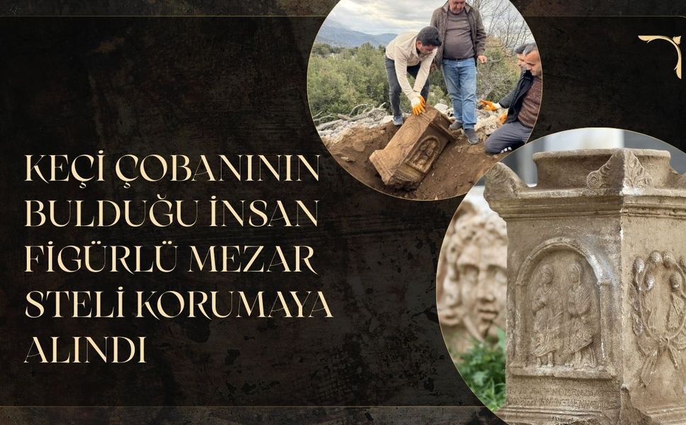 Keçi Çobanı İnsan Figürlü Mezar Steli Buldu