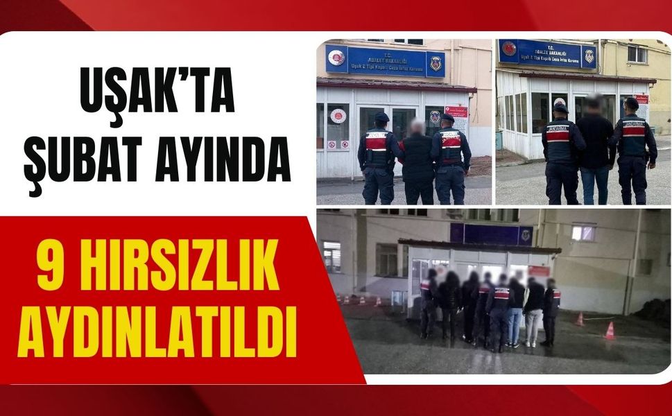 Uşak’ta Şubat Ayında 9 Hırsızlık Aydınlatıldı